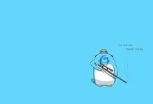 blue penguins anime sniper 1440x1000 wallpaper Art HD Wallpaper